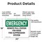 Signmission Remote Pull Station For Hood Fire Suppression Emergency Sign, Aluminum, 24in W x 18in L, 2PK OS-2PACK-EM-A-1824-L-10417 - alternate 2